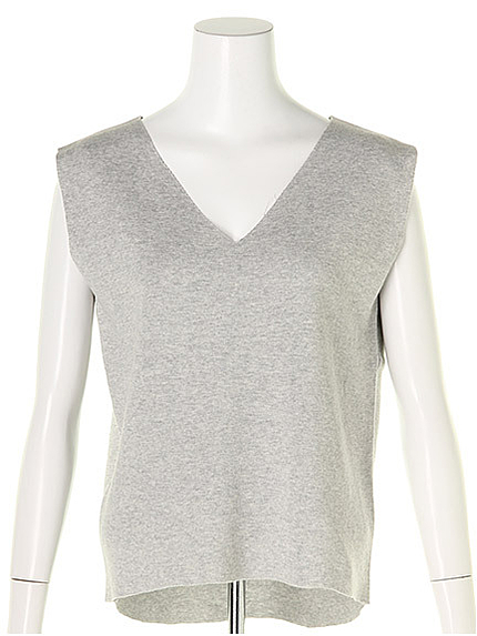 Vネックカラーノースリニット(35257640)