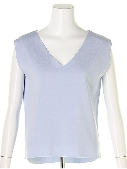 Vネックカラーノースリニット(35257640)