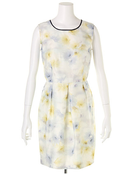 スパンフラワーワンピース