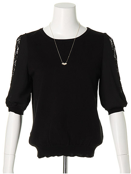 ネックレス付デザインスリーブニット(45156540)