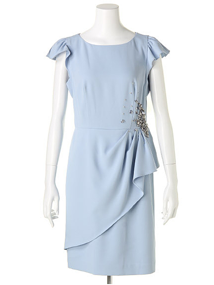 【JUSGLITTY Luxe】サイドビジューゆるエレワンピース