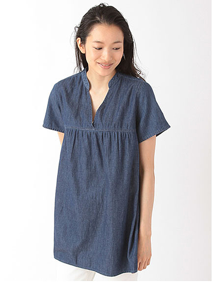 ・Uカシュクールギャザーチュニック