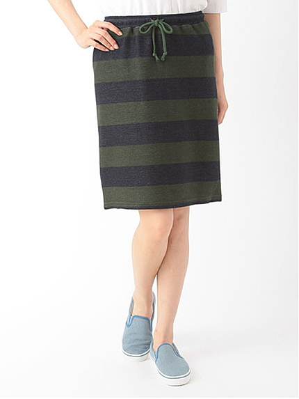 カノコボーダー 膝丈スカート