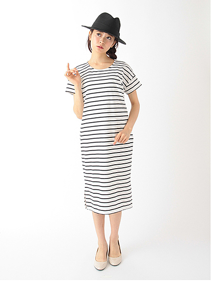 ミディカットソーワンピース