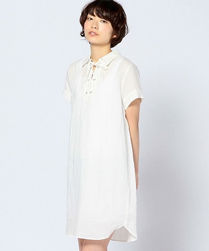 リネンレースアップチュニック/AEBC LI LACEUP TUNIC