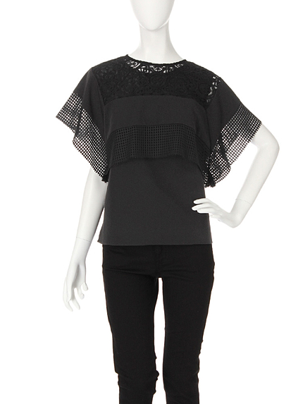 ポンチョレイヤードトップス