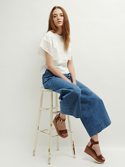 デニムワイドパンツ