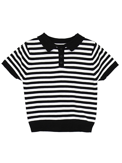 ボーダーニットポロ