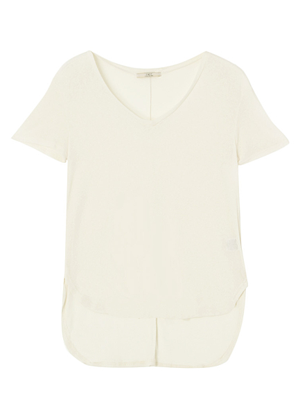 ガーゼフライスVネックTee