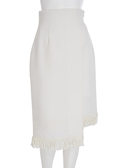 フリンジラップペンシルスカート