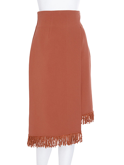 フリンジラップペンシルスカート