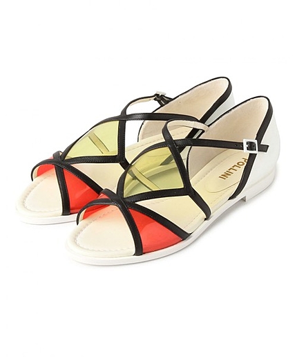 BY POLLINI 4COLOR フラットサンダル