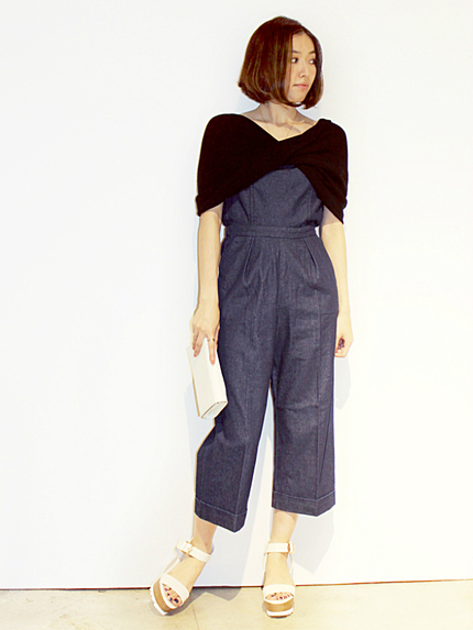 デニムベアジャンプスーツ