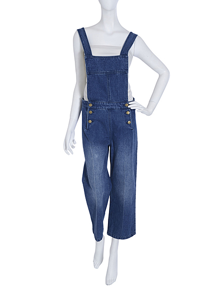 デニムワイドサロペット【2015秋新作】