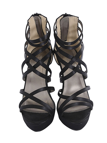 サテンメニークロスサンダル