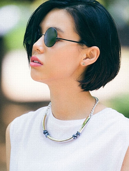 スフィアinパイプネックレス