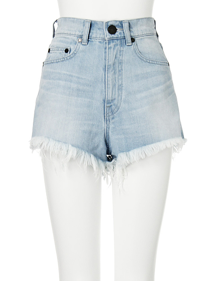 ロングフリンジジャストウエストショートパンツ