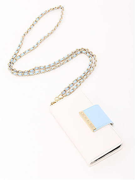 チェーン付き配色スマホケース（iPhone6対応）