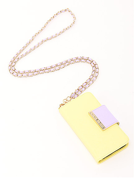 チェーン付き配色スマホケース（iPhone6対応）