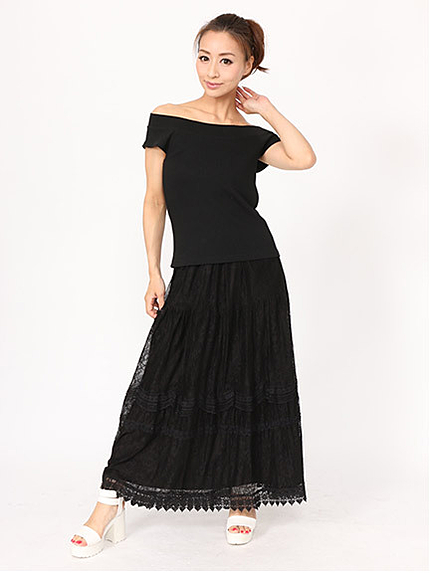 レースマキシスカート