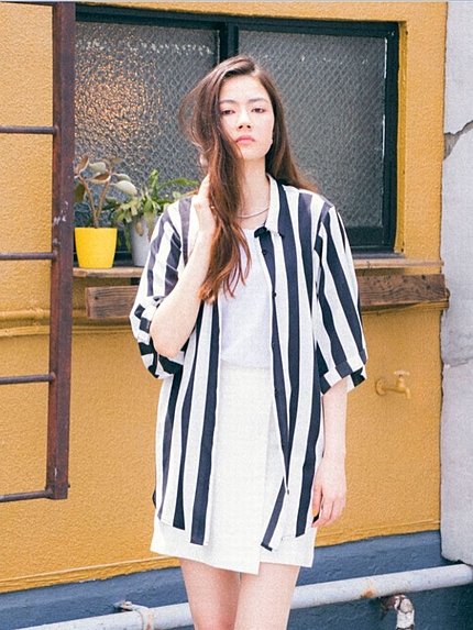 WIDE STRIPE シャツ