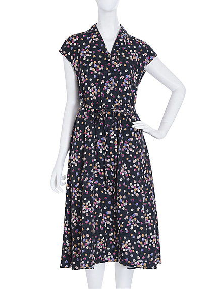 【dazzlin】アンティークフラワーロングドレス