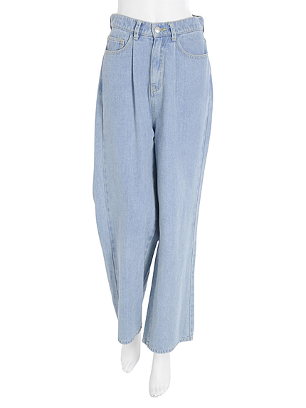 【dazzlin】デニムワイドパンツ