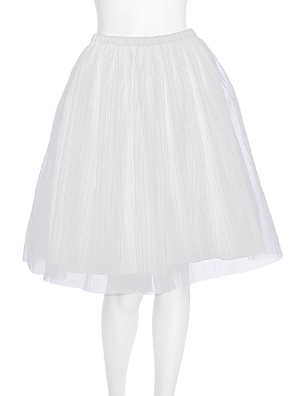 【W】ストライプハードチュールスカート