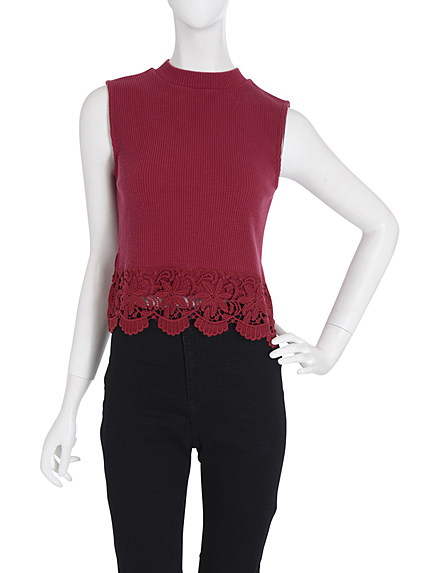 【W】裾レースTOPS