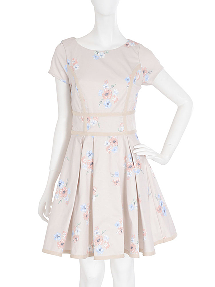 【dazzlin】パイピング花柄ワンピース