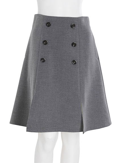 【W】ダブルフェイススリットスカート
