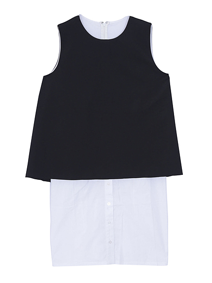 ブラウスレイヤーワンピース