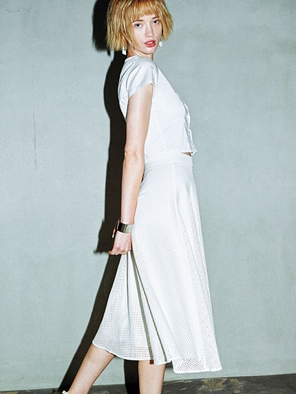 メッシュフレアスカート