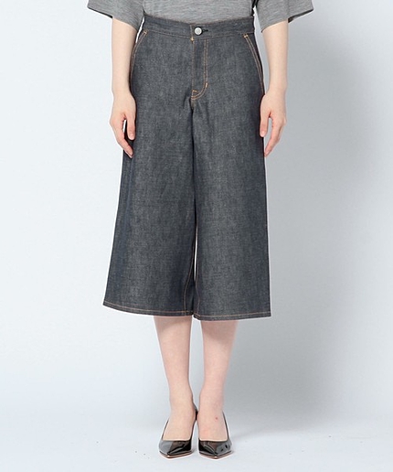 DRAWER デニム ガウチョパンツ