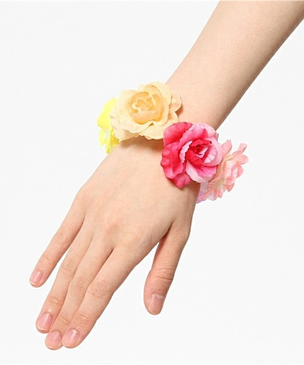 WEGO/フラワーゴムブレス