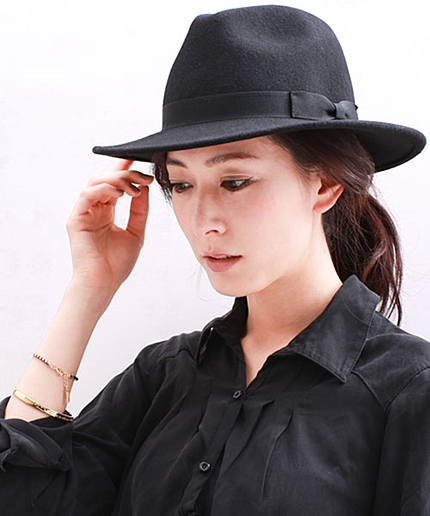 SEMI BRIM WOOL FEDORA