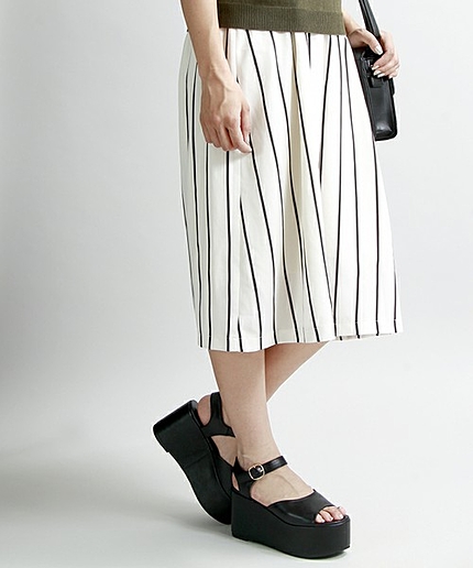 WEGO/シフォンサス付きガウチョパンツ