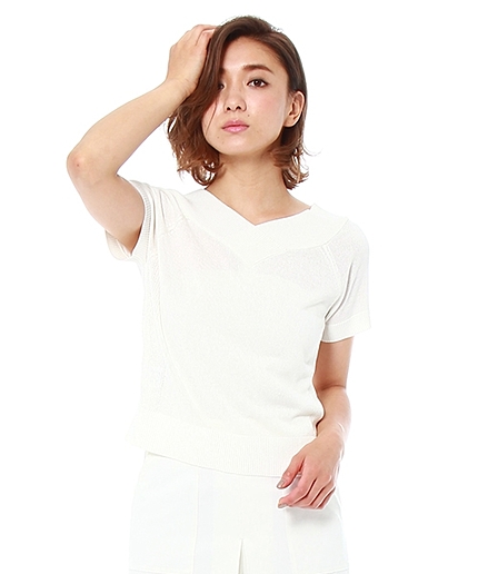 メッシュ2WAYオフショルプルオーバー