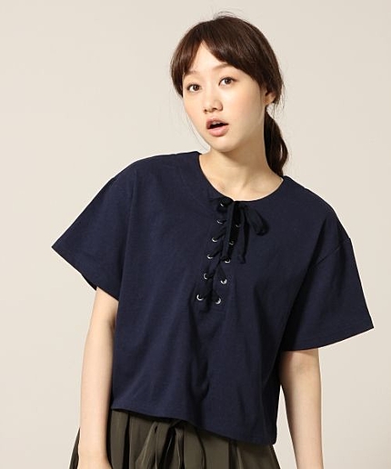 ★先行予約アイテム★レースアッププルオーバーショートスリーブ