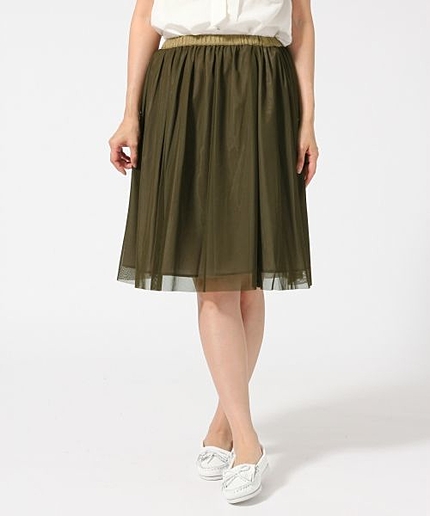 リバーシブルチュールスカート