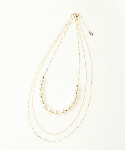 3レンパールチェーンネックレス