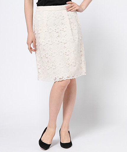 チュールエンブロイダリースカート