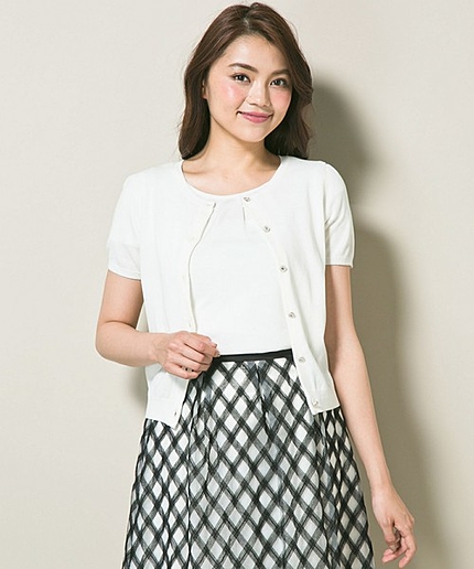 【UVカット】【手洗いOK】ハーフスリーブカーディガン