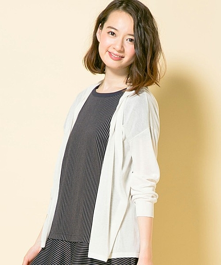 Co/Aceシルクパーカーカーディガン