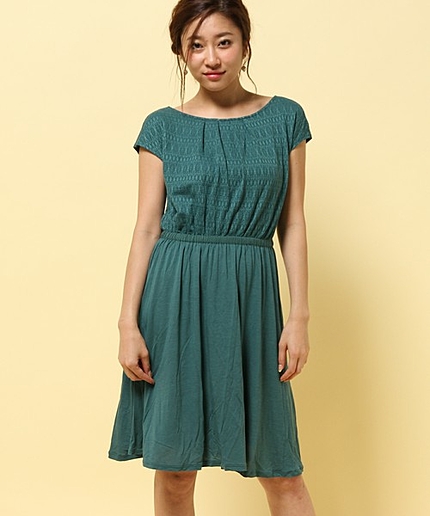 ソフトレースジャカードワンピース