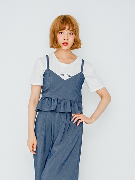 ペプラムキャミソール