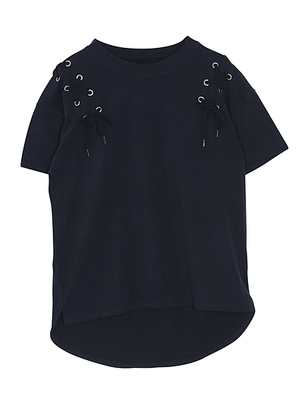 レースアップBigTシャツ