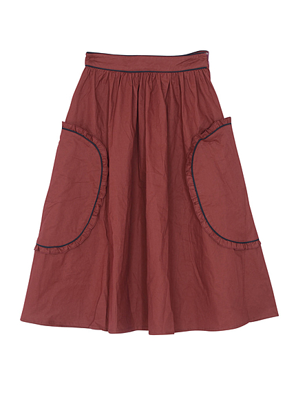 ラウンドフリルミディスカート