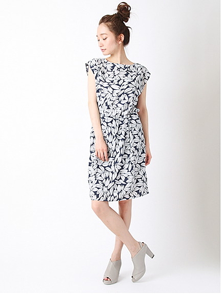 リーフプリントワンピース