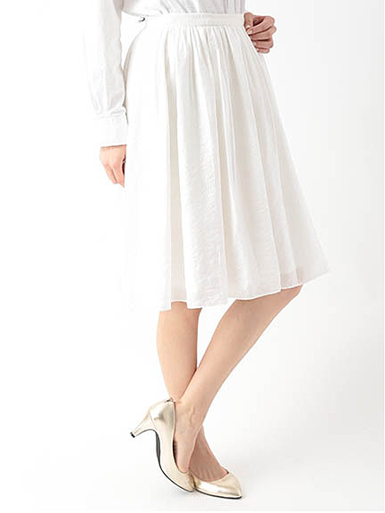 スパンボイルギャザースカート 1501235-12-12-11